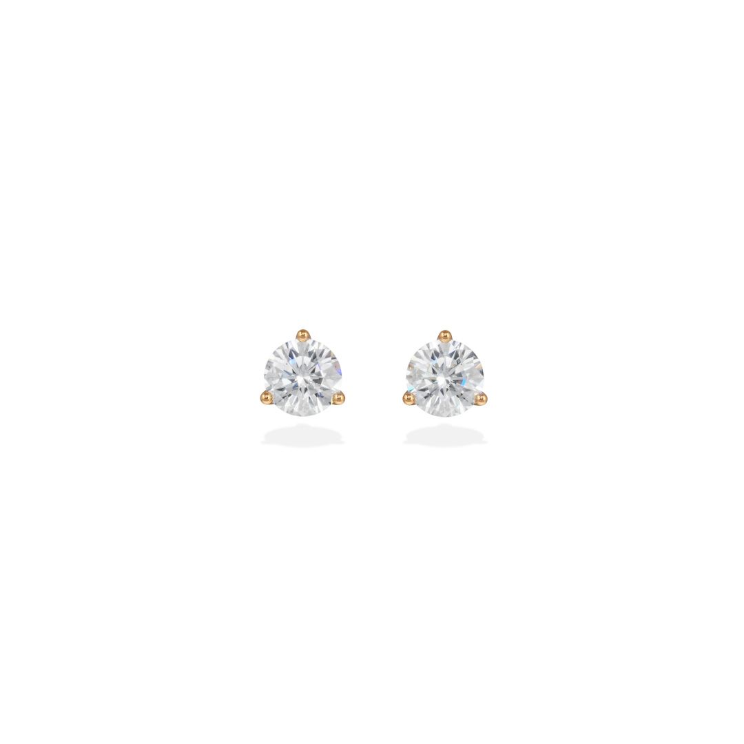 Earrings Pure 025ct x2 - 18k yellow gold lab grown diamond Loyale Paris