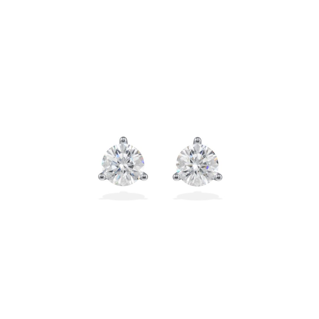 Earrings Pure 05ct x2 - 18k white gold lab grown diamond Loyale Paris