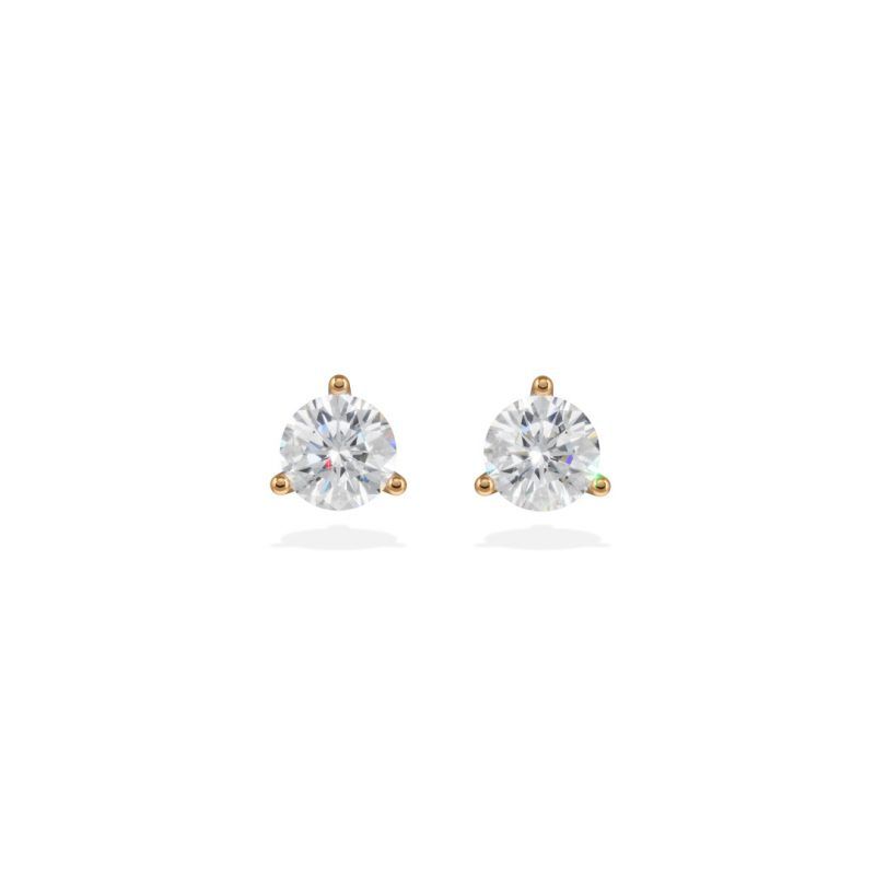 Earrings Pure 05ct x2 - 18k yellow gold lab grown diamond Loyale Paris