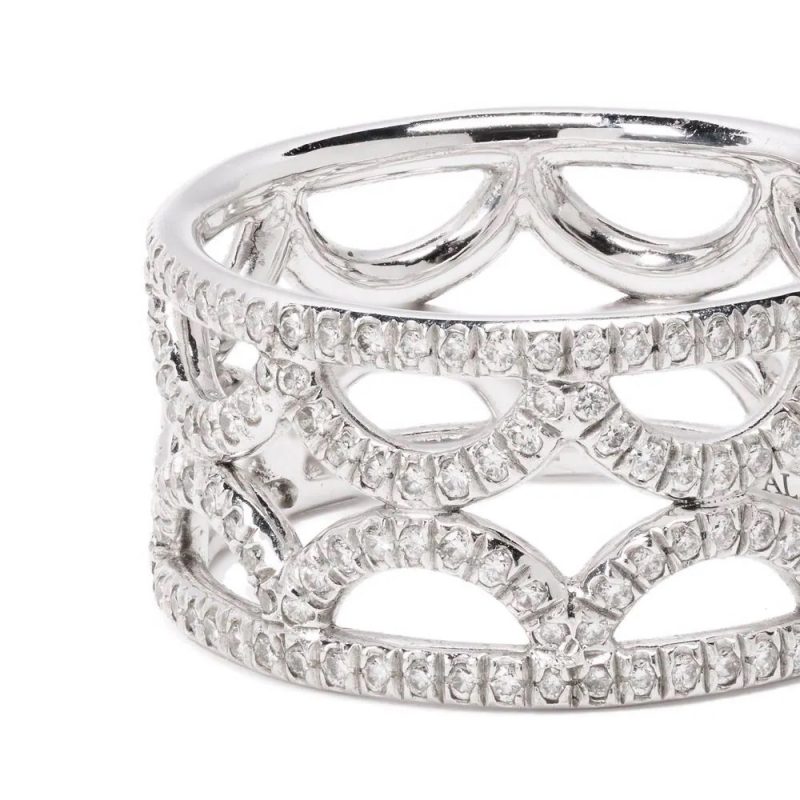 Ring Band Perpétuelle pavée - 18k white gold lab grown diamond Loyale Paris