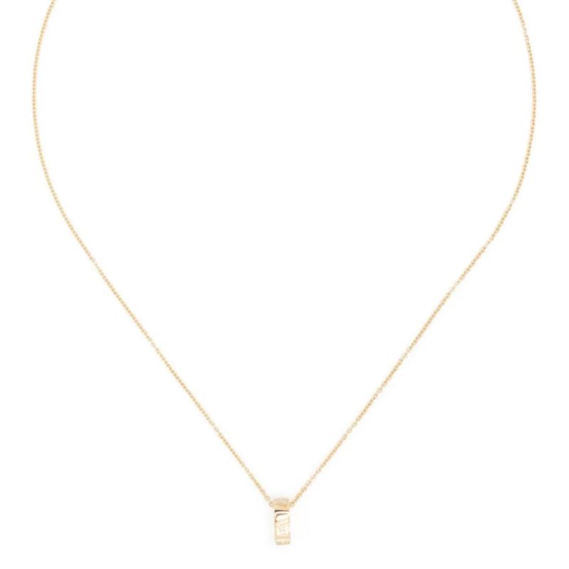 Necklace Ride & Love semi-pavé Medium - 18k recycled yellow gold lab grown diamonds loyale paris fine jewelry 4