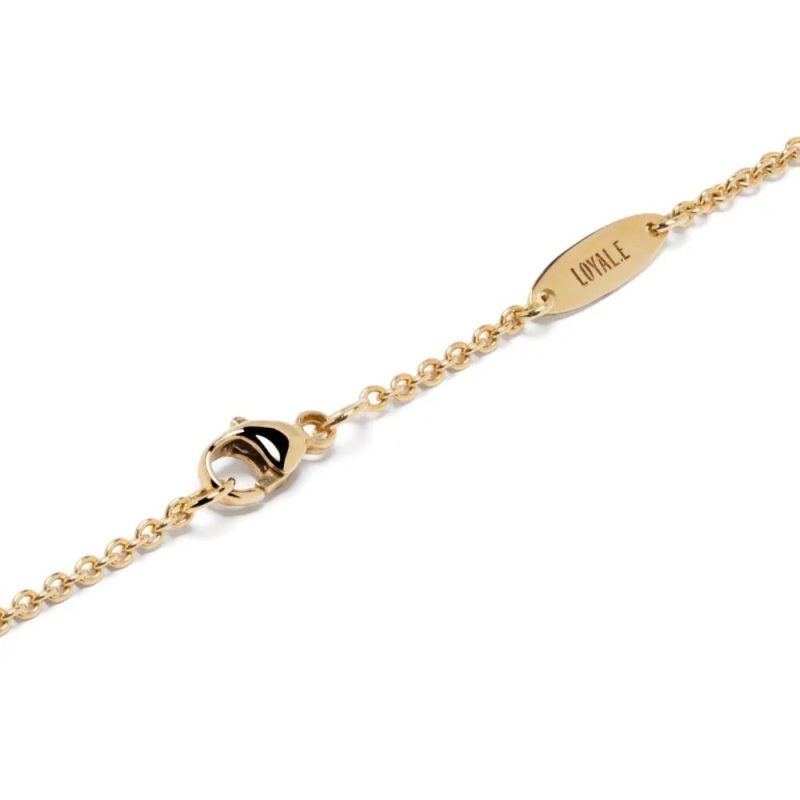 Necklace Ride & Love semi-pavé Small - 18k recycled yellow gold lab grown diamonds loyale paris fine jewelry 5