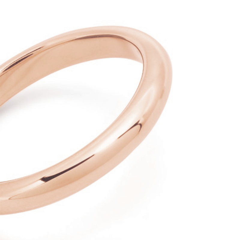 Union ring Absolu.e Half-band 3mm - 18k rose gold 3