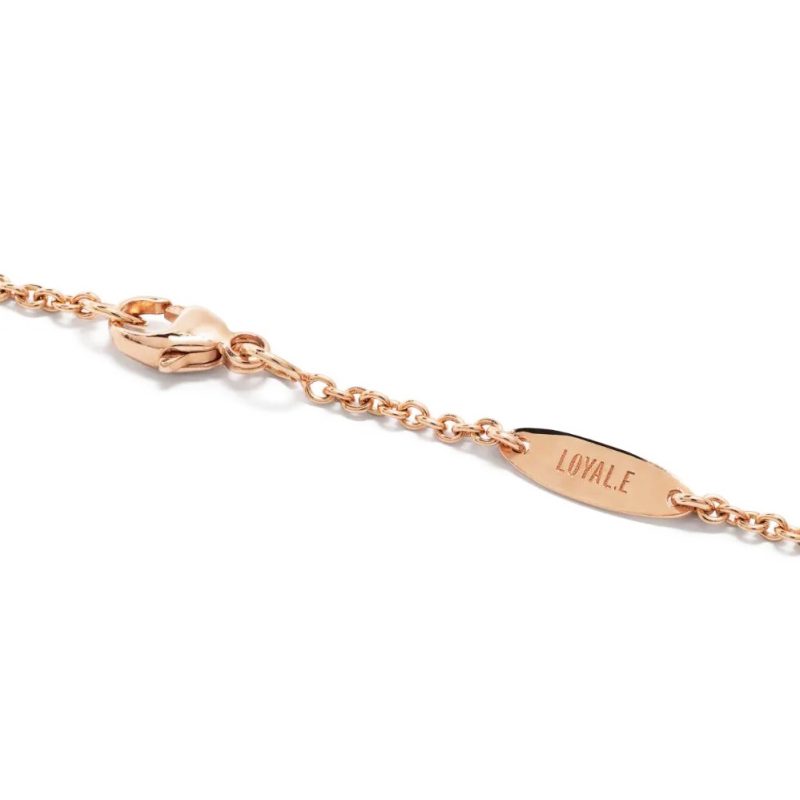 Necklace Intrépide Grand Arc 1ct pavé - 18K rose gold lab grown diamond Loyale Paris 4