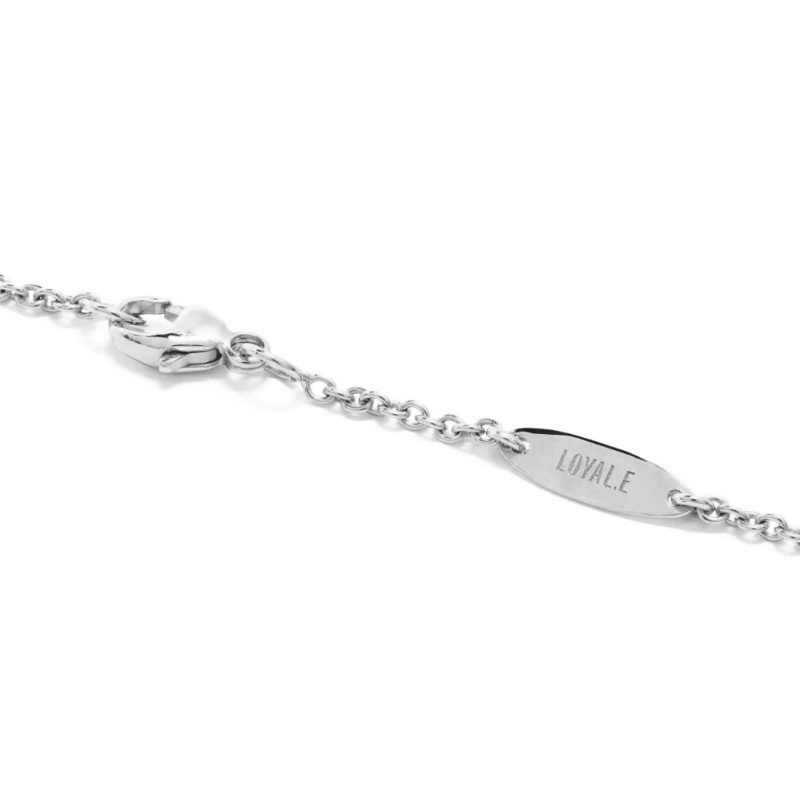 Necklace Intrépide Petit Arc 0.25ct - 18K white gold lab grown diamond Loyale Paris 5