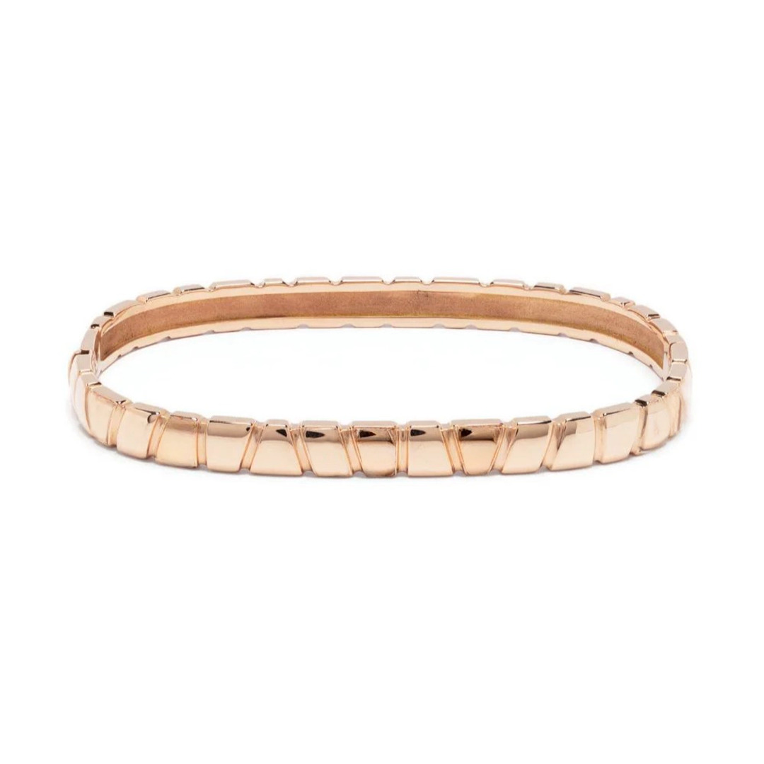 Bangle bracelet Ride Love non-pavé - 18k recycled rose gold lab grown diamonds loyale paris fine jewelry 1