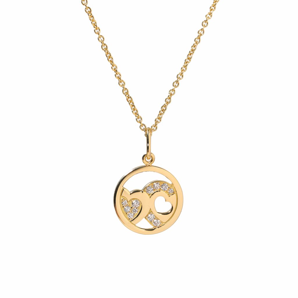 Charm Amour on Fine Chain - 18k yellow gold 1